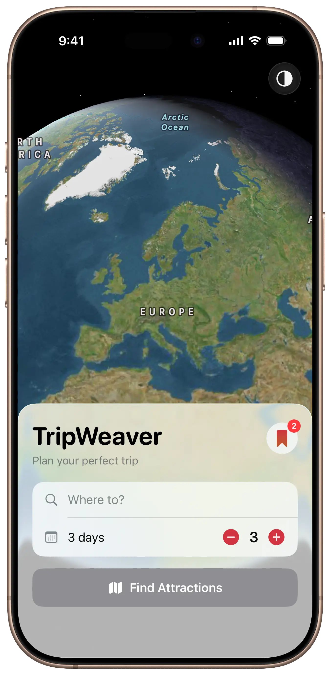 TripWeaver app preview